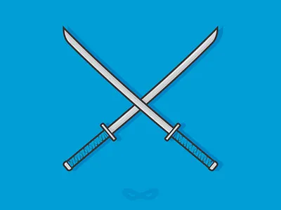 TMNT - Leonardo illustration katana leonardo sword teenage mutant ninja turtles tmnt vector weapon