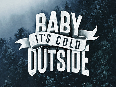 Baby it's cold outside 3d design hand draw ipadlettering lettering letters procreate script type typedesign typography winter