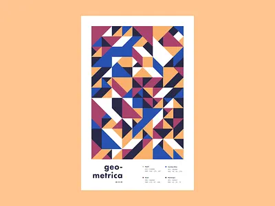 Geometrica - 1/11 abstract color study geometric geometric art geometric illustration geometric shapes illustration layout poster a day poster every day