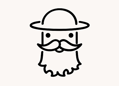 New personal profile icon design 2019 beard hat icon outline profile simple