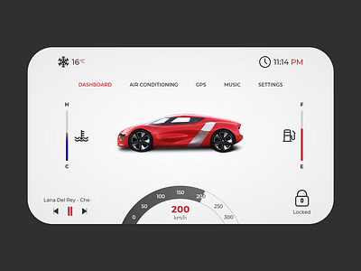 Daily UI - Car interface adobexd. ui car dashboard car interface ux