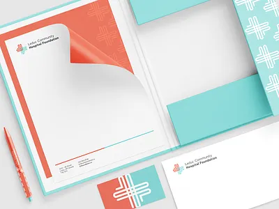 Leduc Community Hospital Foundation Stationary branding design logo stationary typography