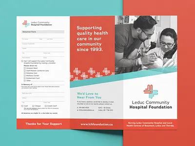 Leduc Community Hospital Foundation Brochure branding brochure design