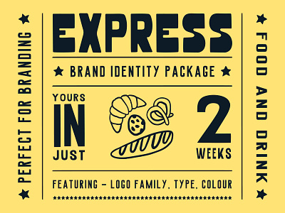 Express Brand Identity Package - Ulysses Design Co brand brand design brand identity branding colour colour palette design food and drink food and drink branding food branding graphic design hand drawn handdrawn illustration logo logo family logo suite type typography visual identity