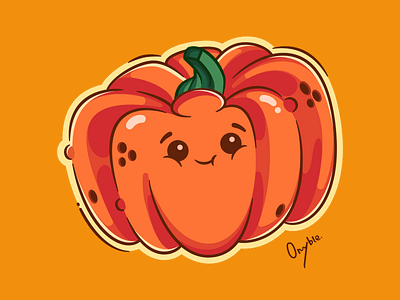 Pumpkind🎃 - Fruit, Food & Drink art autumn cartoon cute food illustration plant pumpkin squash thanksgiving veggie