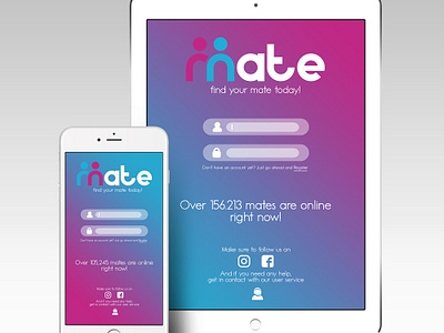 Mate Datingsite apple blue boy branding design girl graphicdesign illustrator logo logodesign love minimalism mock up phone photoshop pink typography ui ux webdesign