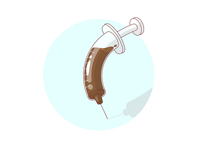 Insert Coffee To Start artwork coffee design drawing drugs fix fluid funny illustration medicine needle syringe vector