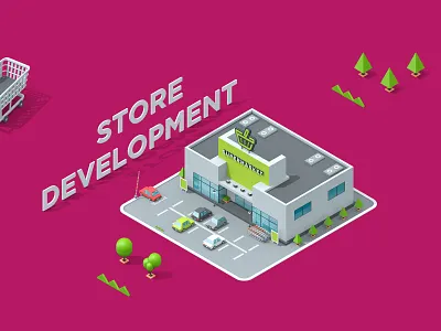 LogicSource - Store 3d illustration c4d cinema 4d illustration isometric motion motion design motion designer motion graphics store