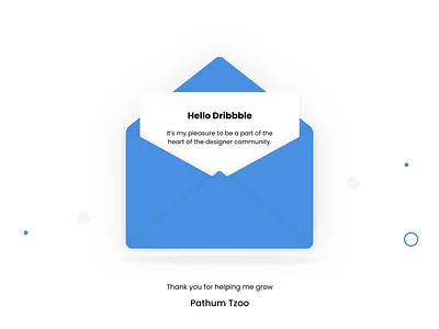 Hello Dribbble! envelop envelope envelope design first design first shot hello dribbble! illustration thank thank you