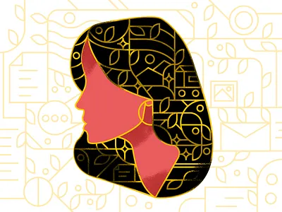 Grit & Gold adobe illustrator fill girl gold oakland san francisco stroke stroke icons stroke illustration texture vector woman