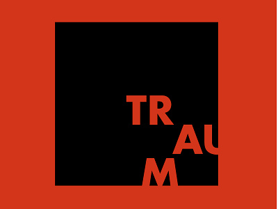 Traum black branding design flat logo minimal type vector