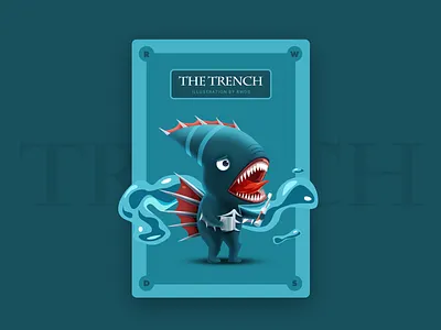 Trench animal fish illustration ip mascot ps trench