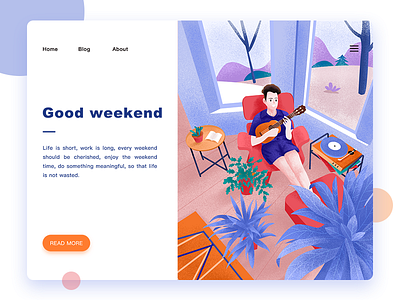 Good Weekend color illustration ui ux web