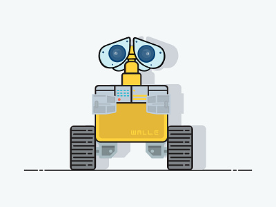 Wall E character colors illustration wall e