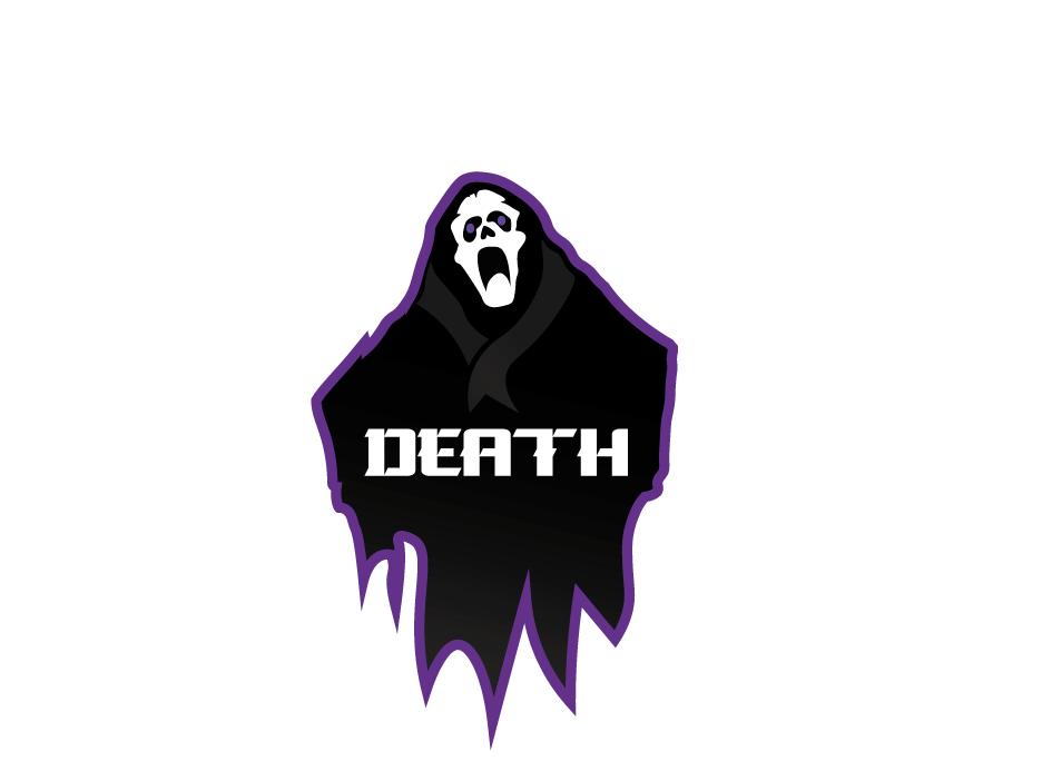 DEATH design flat icon illustration logo mascot vector