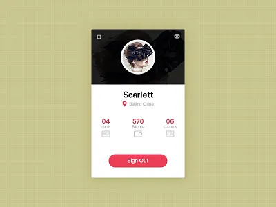 User page app icon ui ux