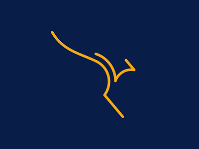 Kangaroo australia kangaroo line mark simple