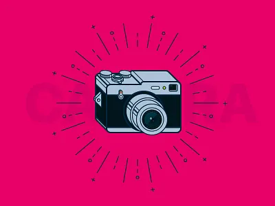 Classic camera design icon illustration vector