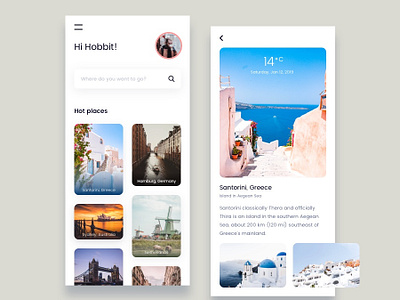 Travel app applicaiton dailyui flat graphic inspiration minimalist mobile rubynguyenart travel travel app ui