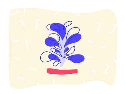 Blue plant blue illustration