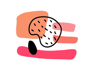 Watermelon abstract black colors coral fruity grades of pink illustration pink watermelon