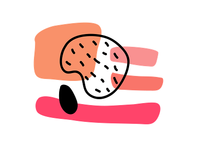 Watermelon abstract black colors coral fruity grades of pink illustration pink watermelon