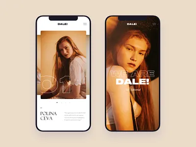 Dale! -Mobile- app art direction branding design editorial fashion fashion app mobile mobile app model photo photography responsive typography ui ux web design website