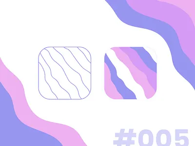 Daily UI #005 / App Icon 005 candy challenge colors curvy daily daily ui daily ui 005 design illustration illustrator sweet ui vector wavy