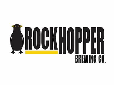 Rockhopper Logo animal art beer beer art brand brewery brewery logo character art character creation craft beer craft brewery illustration logo penguin vector