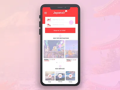 Japanair app airline app app apps application design illustration iphone japan logo ui