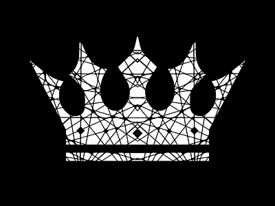 Hyperarchy Crown adobe illustrator black and white branding crown crown logo king logo mark royalty