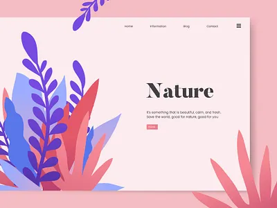 Nature concept design clean flat identity illustration illustrator lettering minimal modern nature type typography ui ux vector web webdesign website