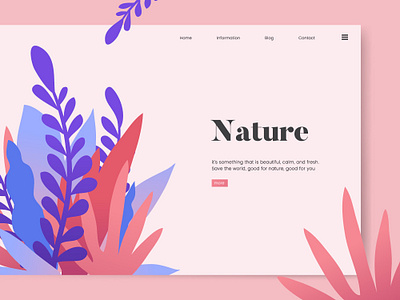 Nature concept design clean flat identity illustration illustrator lettering minimal modern nature type typography ui ux vector web webdesign website