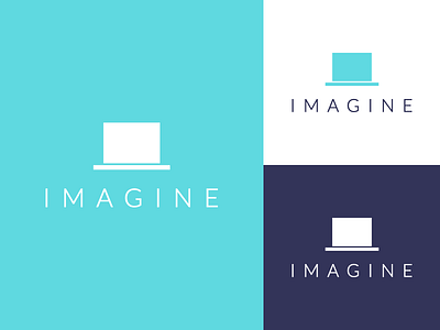 Imagine logo advertising agency brand design hat laptop logo magician