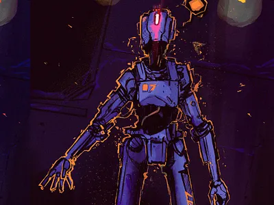 Abto 07 android character cyberpunk cyborg illustration photoshop robot robots science fiction scifi