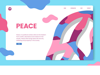 Peace design concept branding clean design flat identity illustration illustrator lettering marketing minimal modern type typography ui ui ux ux vector web webdesign website