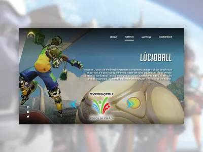 Eventos Lucioball design games overwatch ui ux