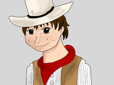 Billy the Kid Color Version art artist cartooning character design chicago concept art digitalart digitalartist drawing illustration illustrator sketch storyboard