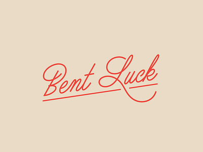 Bent Luck Logo branding lettering logo logo design logotype luck script type typography