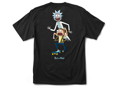 Free Ride adult swim apparel collab exiled mystic illustration primitive skate rick and morty skateboarding vector