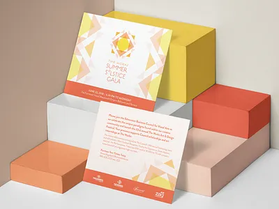 The Works: Summer Solstice Gala, Event Invites branding design illustration invite logo print