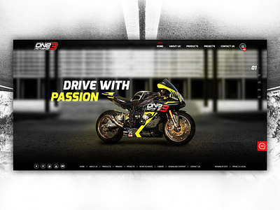 One3motoshop // e commerce landing ui web webdesign webpage website