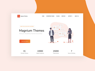 Magnium Themes business corporate illustration landing minimal promo ui ux web webdesign wordpress