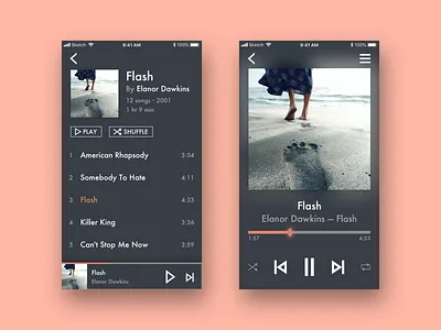 Daily UI #009 Music Player app dailyui dailyui 009 mobile music player ui