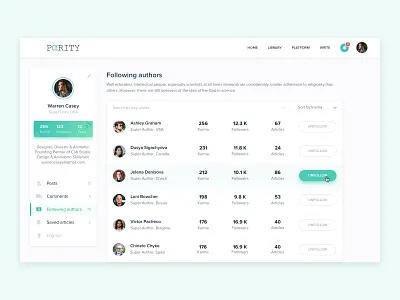 Parity - User Profile dashboard design desktop profile sketch ui userprofile ux