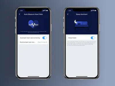 Meum App - My Bracelet activity app bracelet design health heart rate measurement menu sleep ui ux