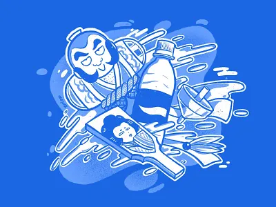 Japanese traditional toys illustration japan toy tradition