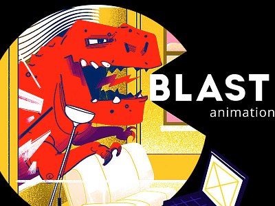 Dino animation blaster character design identity moscow studio