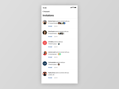 Figma #DailyUI #078 Pending Invitation app app concept dailyui design figma flat interface pending invitation social app ui ux