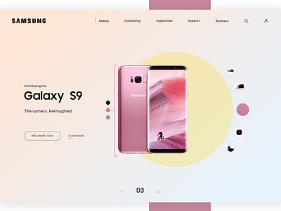 Samsung design ui ux web website